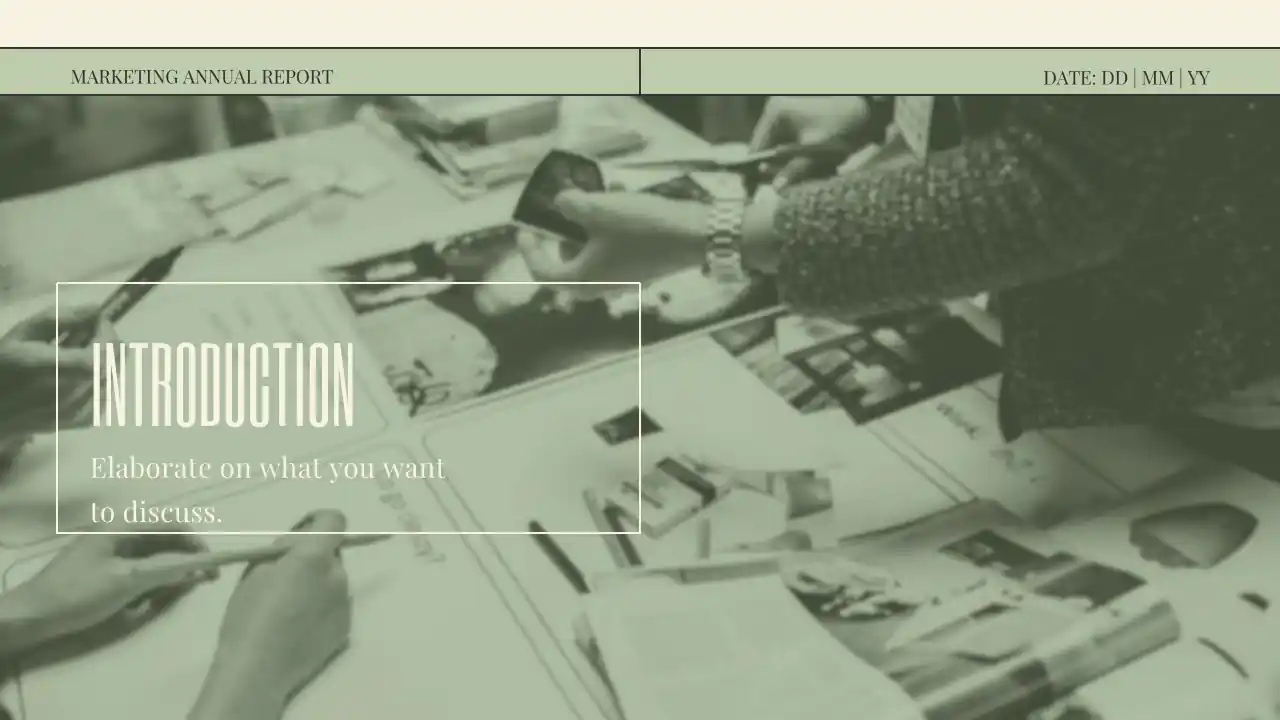 Modern Minimal Marketing Annual Report Slides