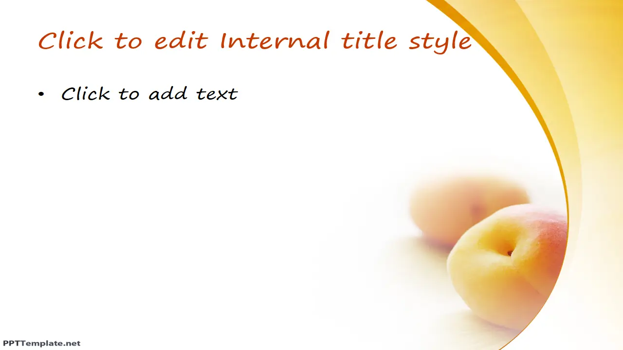Free Peach PPT Template
