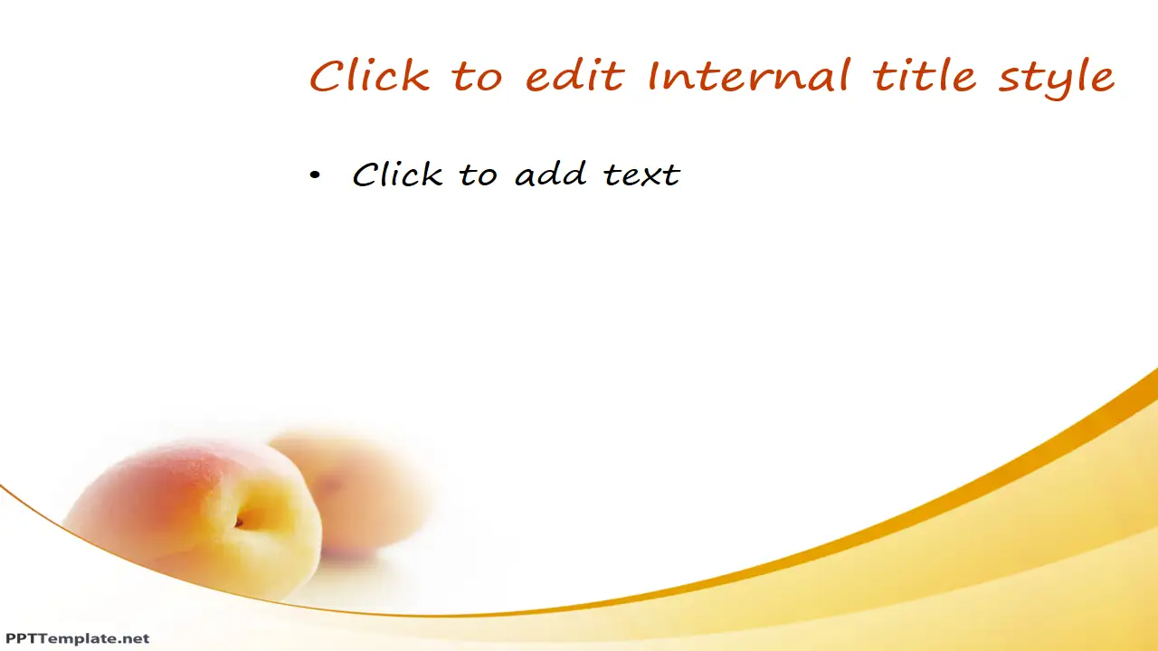 Free Peach PPT Template