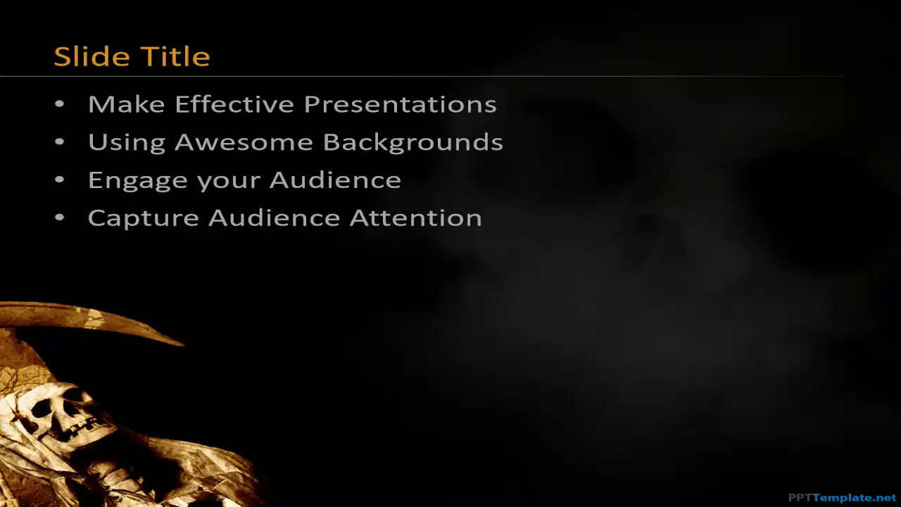 Free Skull Halloween PPT Template