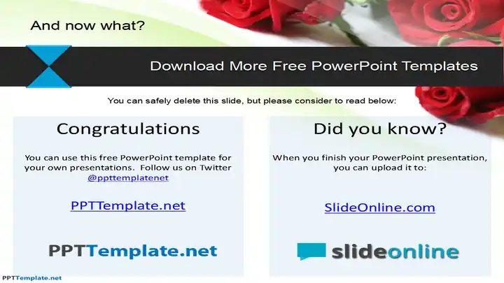 Free Rose Flowers PPT Template
