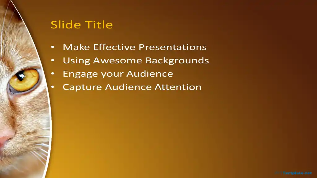 Free Red Cat PPT Template