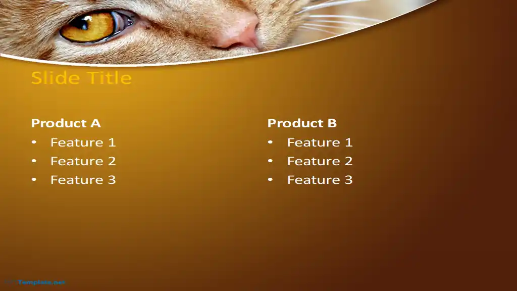 Free Red Cat PPT Template