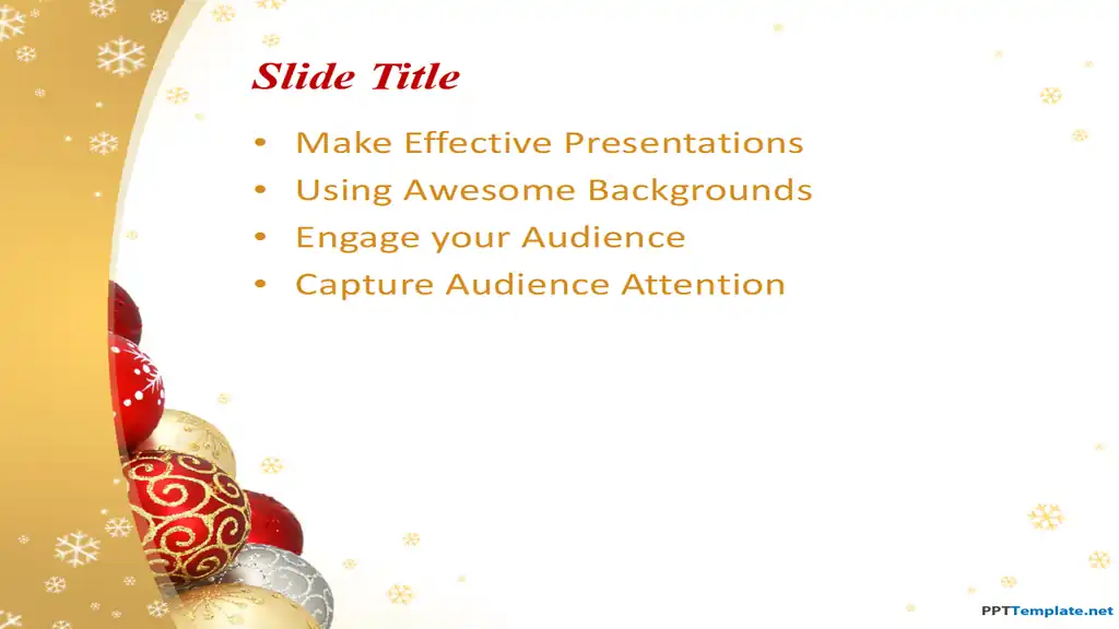 Free Christmas Balls PPT Template