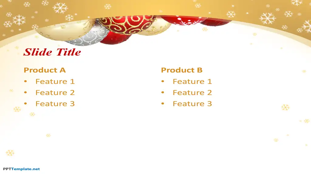 Free Christmas Balls PPT Template