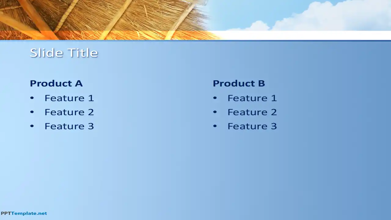 Free Beach Relax PPT Template