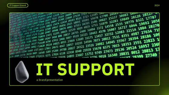 3D Minimal IT Support Company Brand Slides