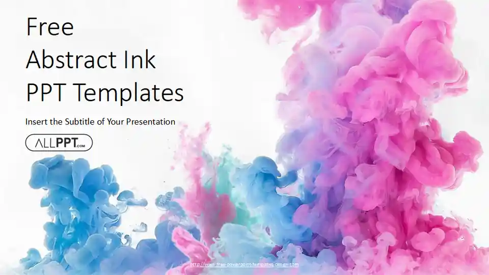 Abstract Ink Drop PowerPoint Templates