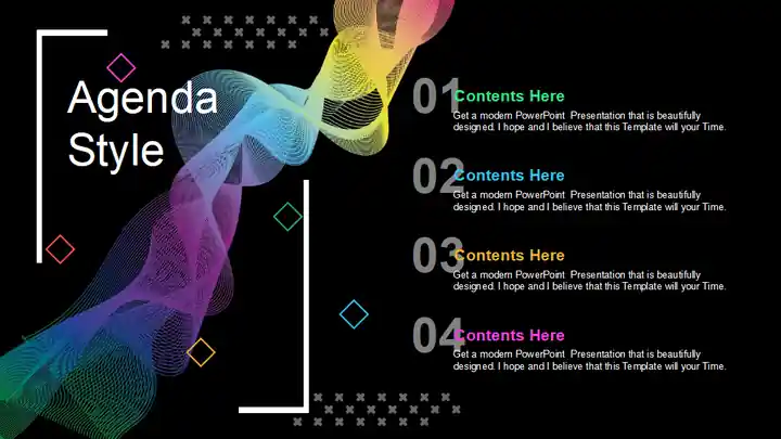 Abstract Wave Lines PowerPoint Templates