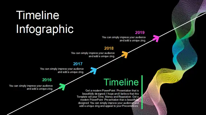 Abstract Wave Lines PowerPoint Templates