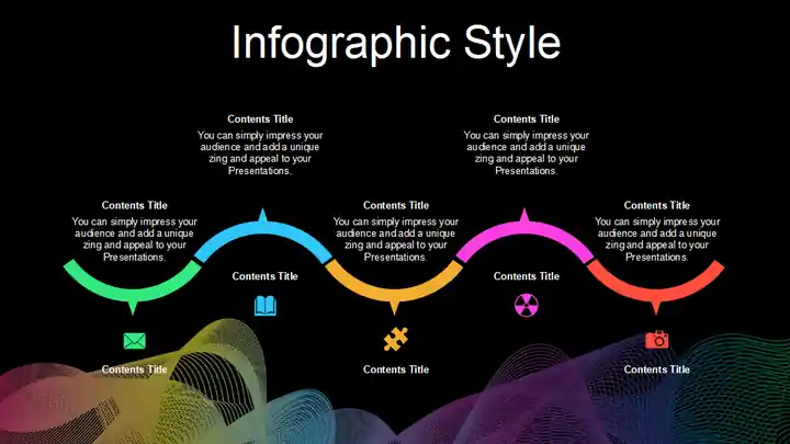 Abstract Wave Lines PowerPoint Templates