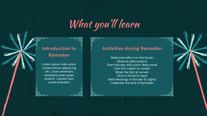 Activities During the Month of Ramadan Slides