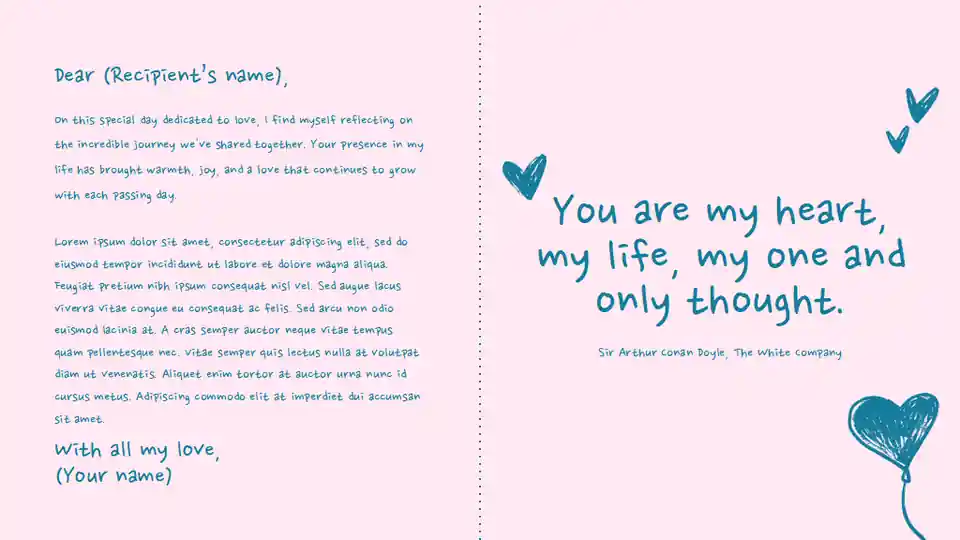 Aesthetic Love Letters for Valentine's Day Slides