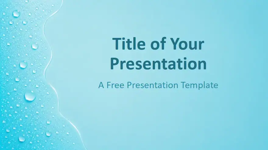 Aqua Droplets Template