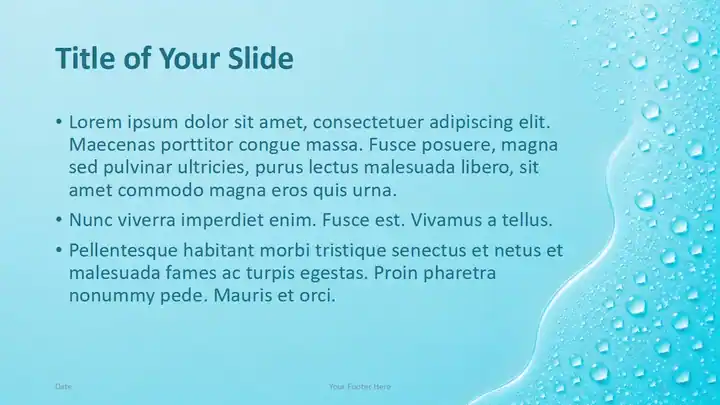 Aqua Droplets Template