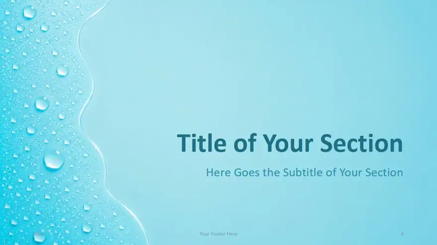 Aqua Droplets Template