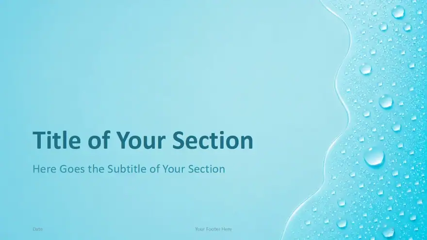 Aqua Droplets Template