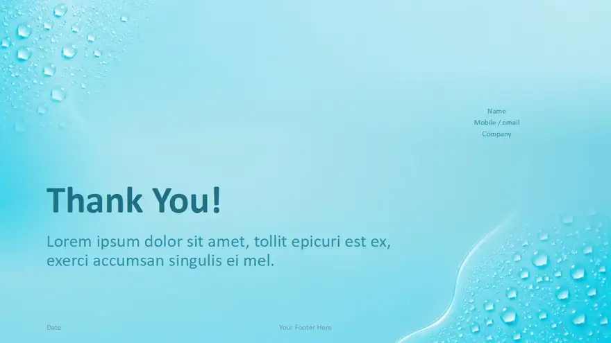 Aqua Droplets Template