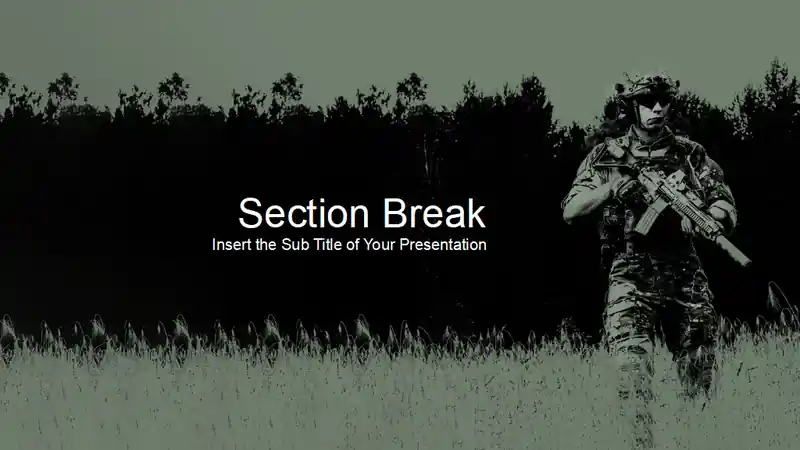 Army Soldier in Action PowerPoint Templates