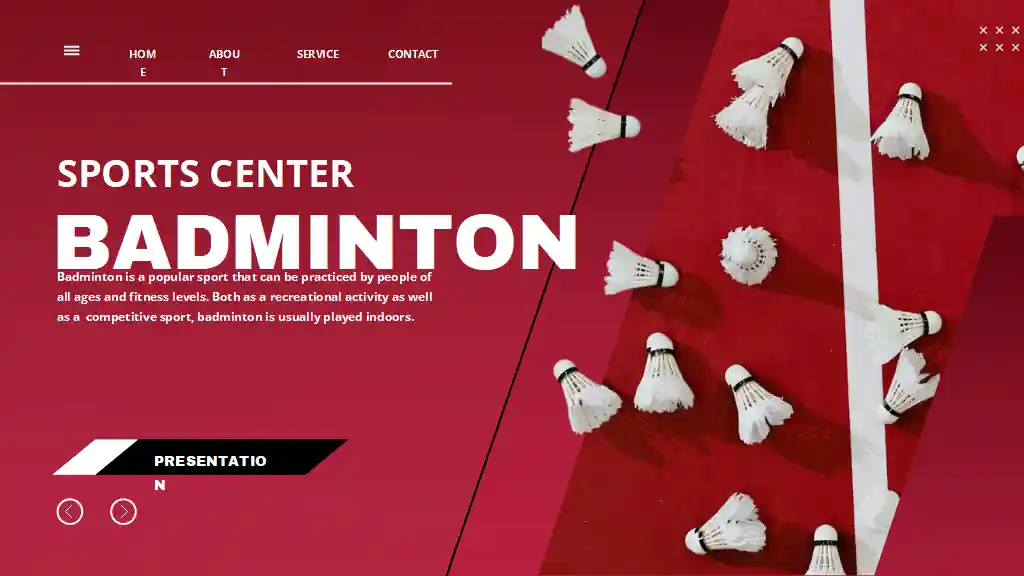 Badminton Sports Center Slides