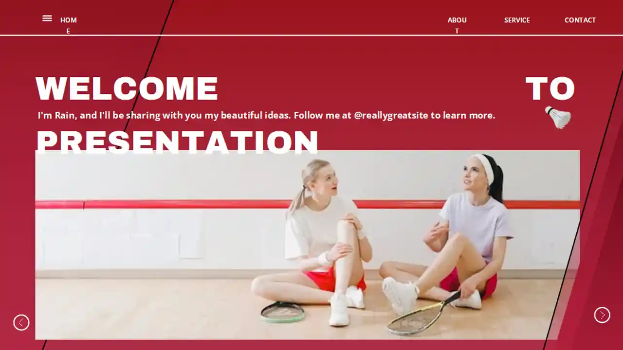 Badminton Sports Center Slides