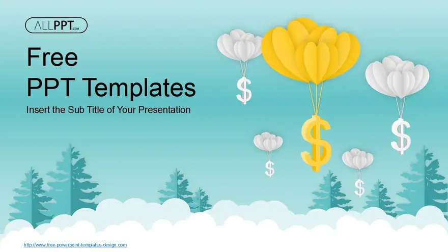 Balloon Dollar Management Concept PowerPoint Templates