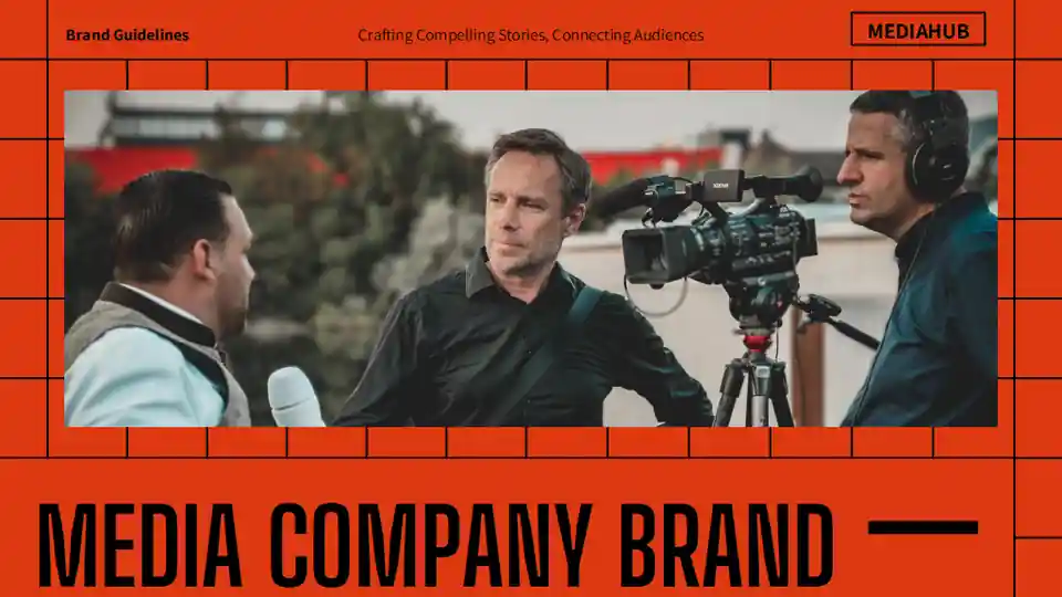 Bold Minimal Media Company Brand Slides