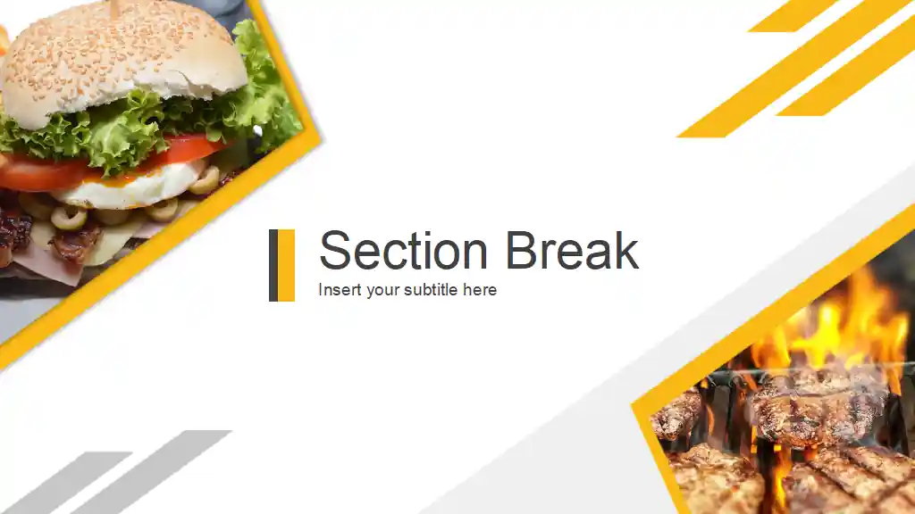 Burger with French Fries PowerPoint Templates