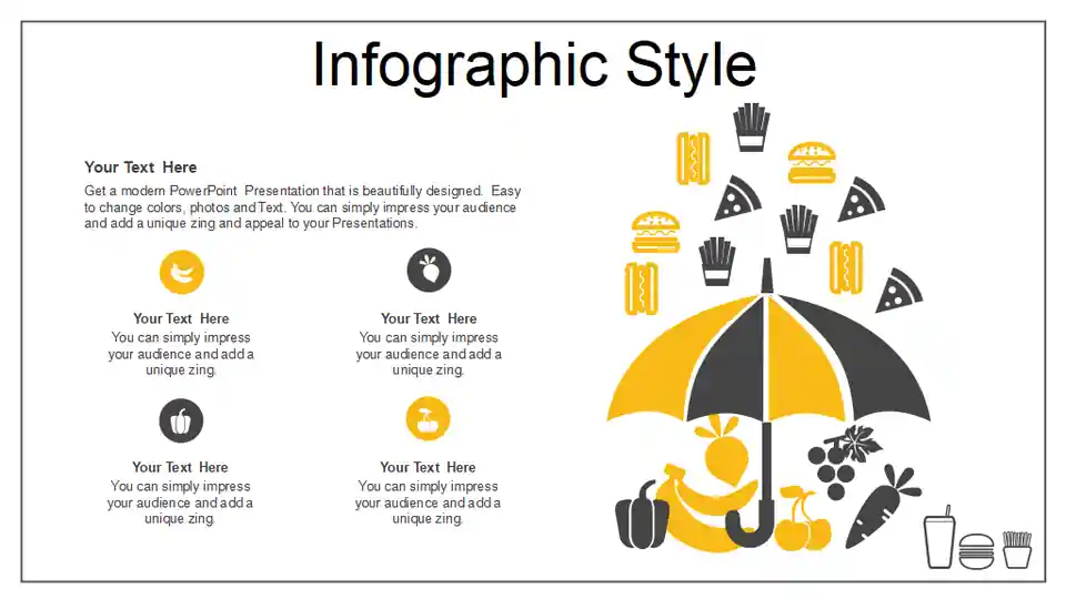 Burger with French Fries PowerPoint Templates