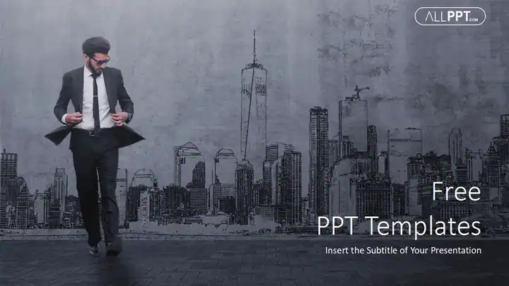 Businessman Cityscape PowerPoint Templates