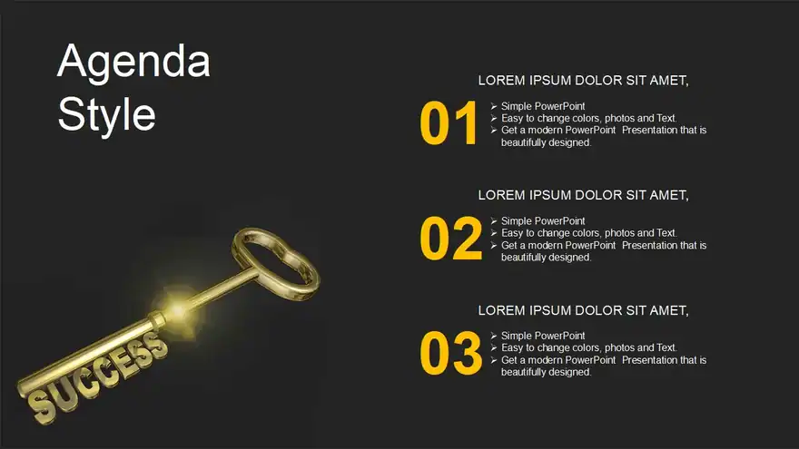 Businessman Hand Golden Key PowerPoint Templates