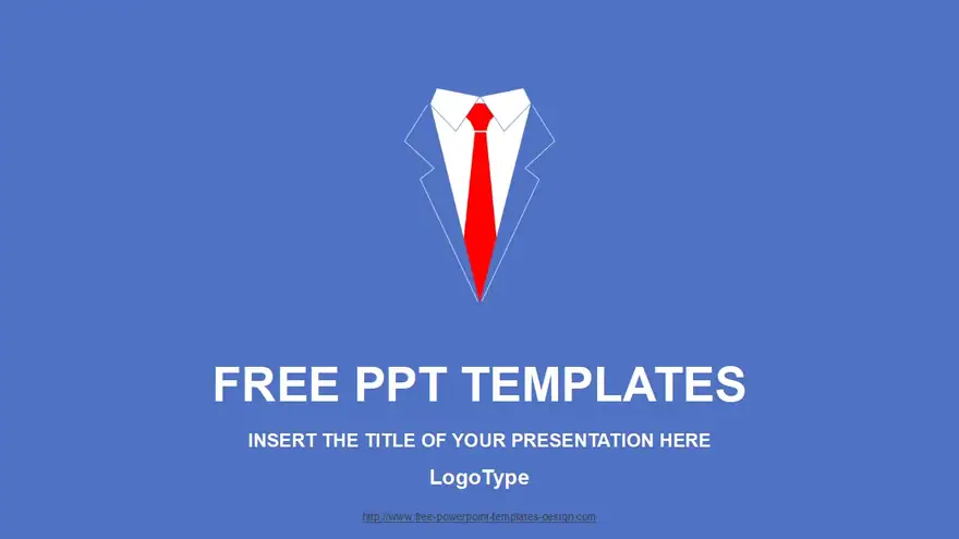 Businessman’s Red Tie PowerPoint Template