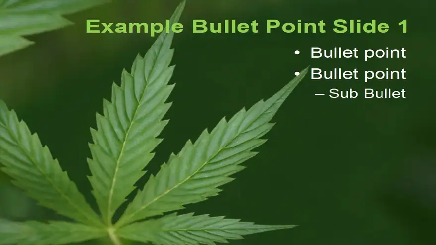Cannabis Leaf PowerPoint Template