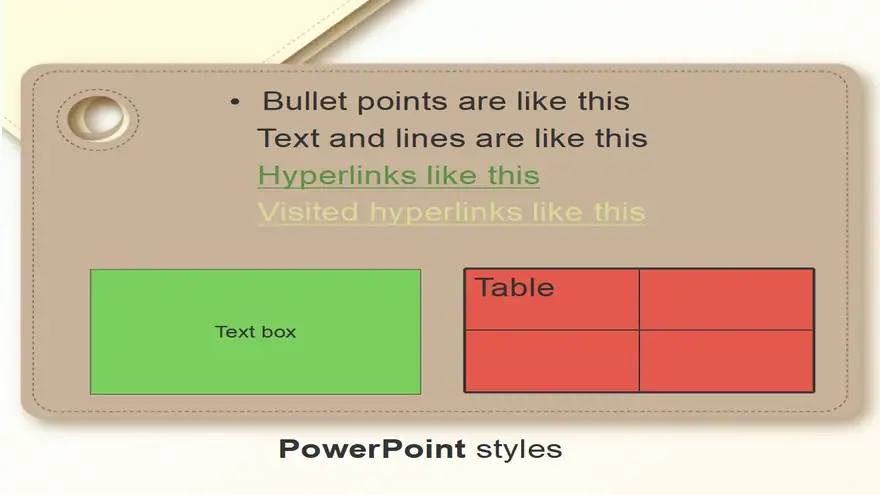 Card tags template