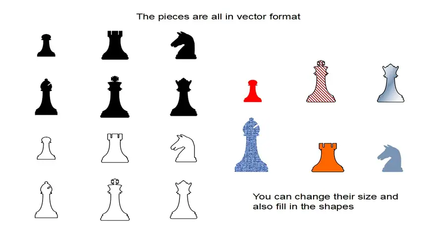 Chess Set Vector PowerPoint Template