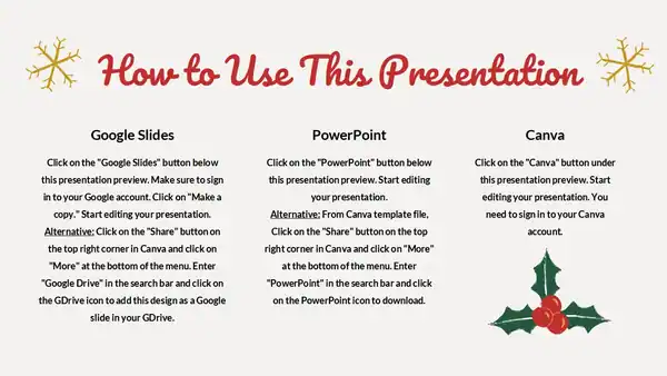 Christmas Gift Wishlist Presentation for Family and Friends