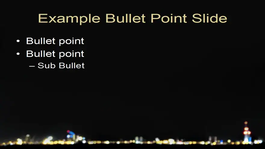 City Night Lights Template