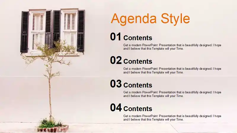 Closed Red Door PowerPoint Templates