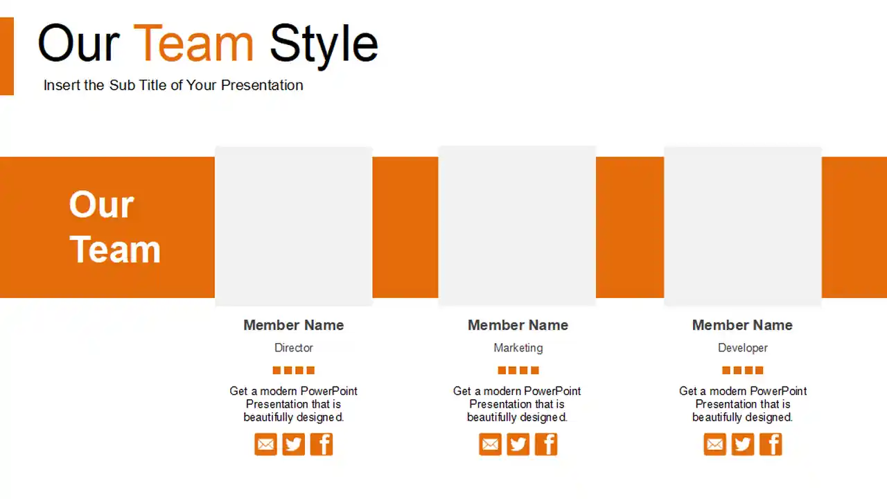Closed Red Door PowerPoint Templates