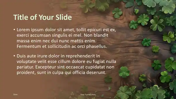 Clover Woodland Template