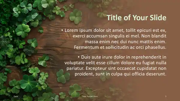 Clover Woodland Template