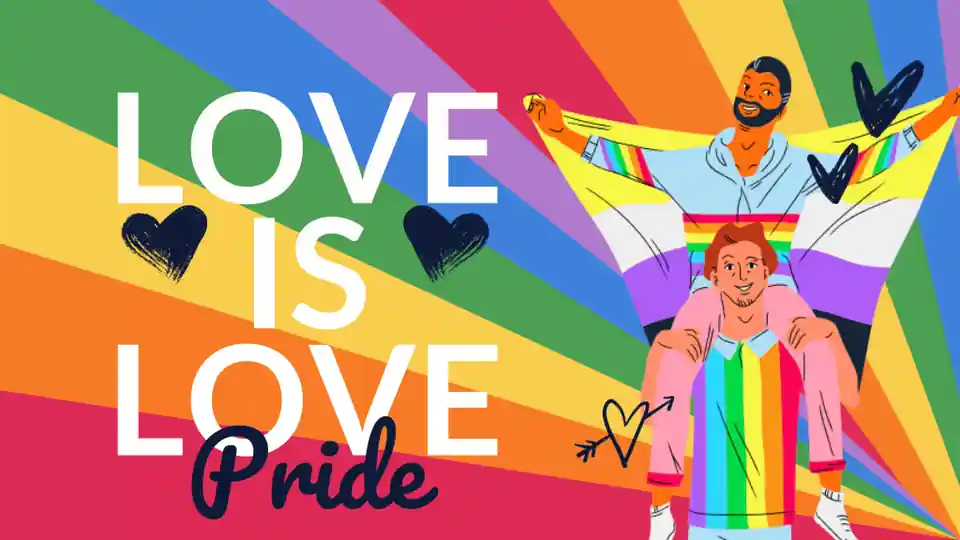 Colorful Love Is Love Pride Slides