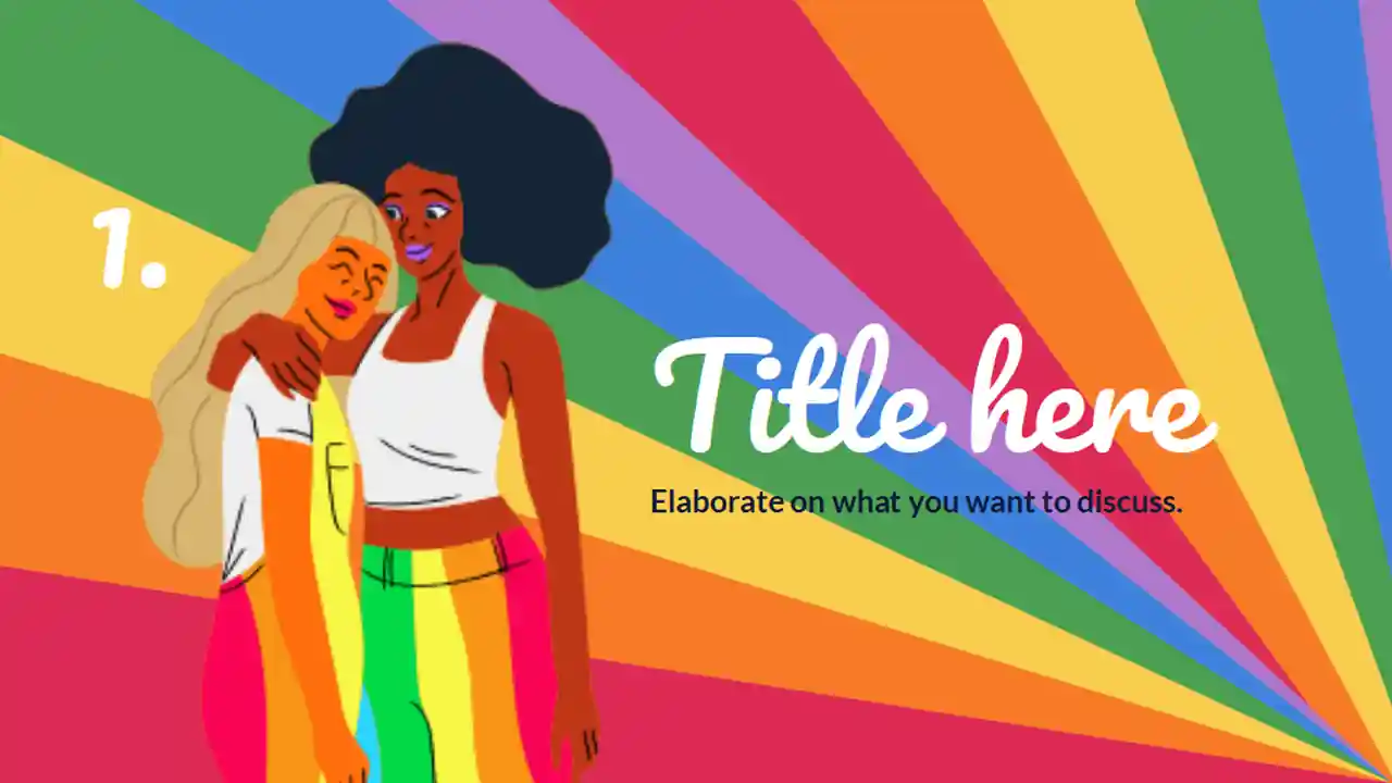 Colorful Love Is Love Pride Slides