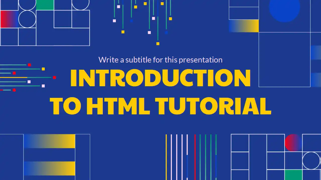 Cool Introduction to HTML Tutorial Slides