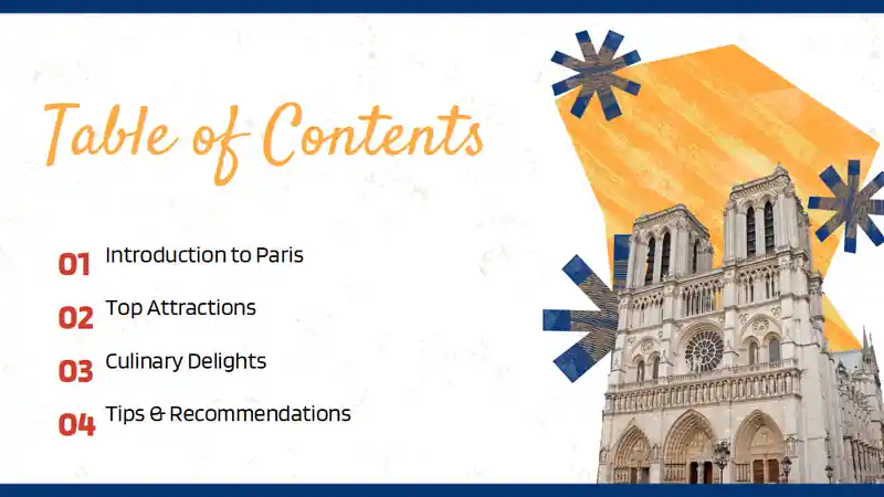 Cute Collage Paris Travel Guide Slides