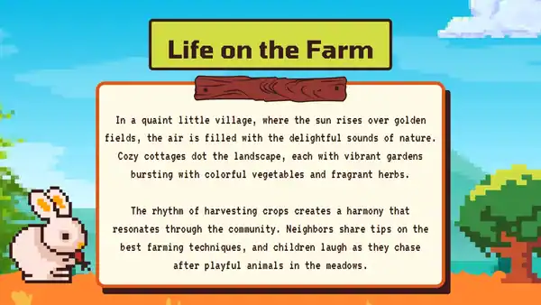 Cute Farm Harvest Game Slides