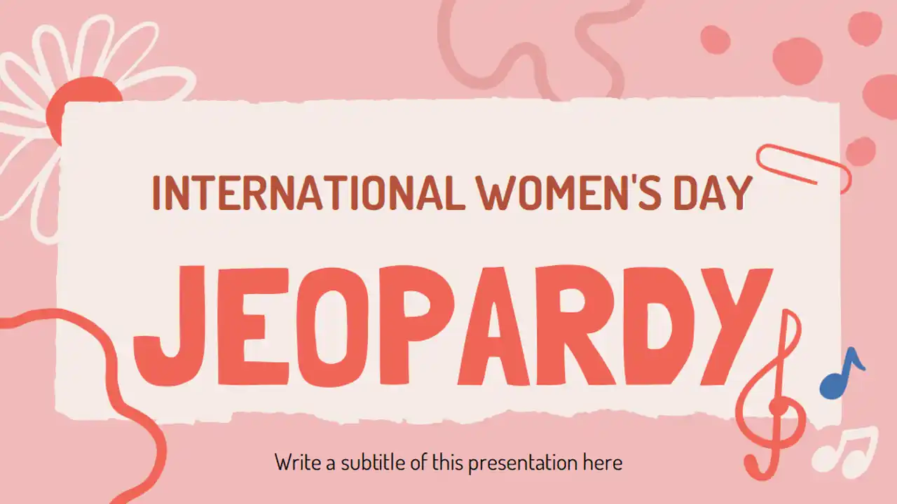 Cute Floral International Women's Day Jeopardy