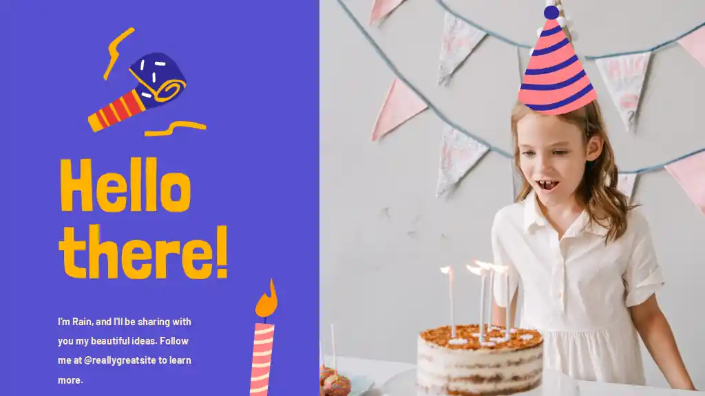 Cute Illustrated Birthday Wishes for Pre-K Slides