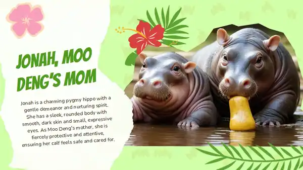 Cute Moo Deng Background Slides