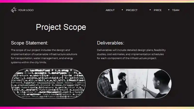 Dark Modern Engineering Project Proposal Slides